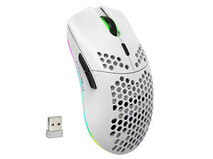 Мышь беспроводная HYSJ Т66 с аккумулятором и подсветкой 2,4G White