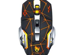 Мышь беспроводная игровая с подсветкой T-Wolf Q13 Strip Black Oriiginal