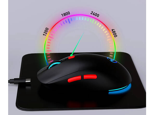 Мышь беспроводная с аккумулятором и подсветкой HXSJ T20 2,4G Hz Black - Фото 4