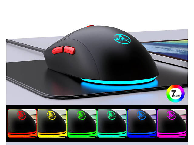 Мышь беспроводная с аккумулятором и подсветкой HXSJ T20 2,4G Hz Black - Фото 6