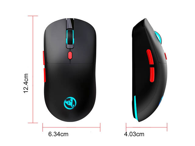 Мышь беспроводная с аккумулятором и подсветкой HXSJ T20 2,4G Hz Black - Фото 7