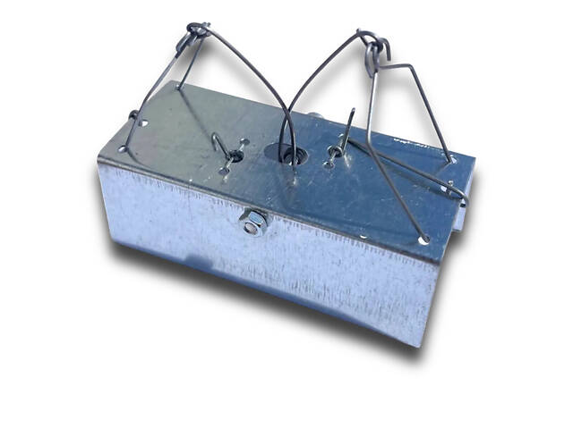 Мышеловка-крысоловка железная в форме домика Двухходовка 14x13x8 см - Фото 2