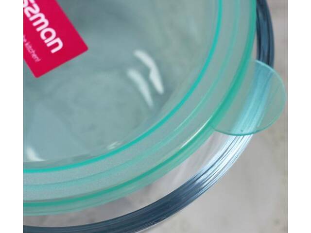 Миска Palenque скляна 800мл з кришкою діаметр 15х8см Fissman DP38548 - Фото 2