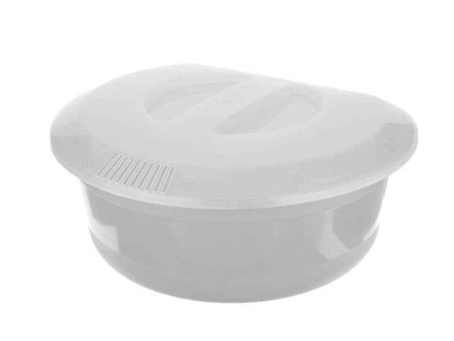 Миска пл. 5л з кришкою та сіткою для зливу біла ТМ КОНСЕНСУС - Фото 1