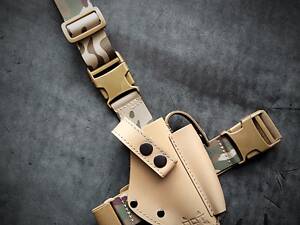 Набедренная кобура под ПМ| койот| кожаная