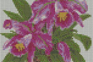 Набір Алмазна мозаїка вишивка Букет з рожевих лілій повна викладка 5d 23x30 см