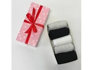 Набор мужских носков в рубчик 41-45 на 5 пар в подарочной коробке.