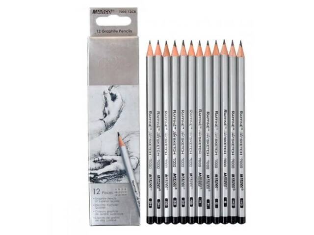 Набір чорнографітних олівців для креслення - Фото 1