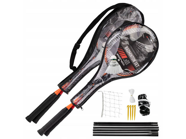 Набір для бадмінтону SportVida Pro 4 шт ракетки + 2 шт волани + сітка SV-SE0003 - Фото 9