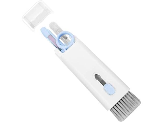 Набір для чищення електроніки 7 в 1, синьо-білий - Фото 1