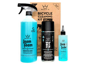 Набір для мийки Peaty's Cleaning Gift Pack, шампунь 1L / Спрей PT17 400ml/змащення ланцюга 120ml, All-Weather, Оригінал!