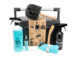 Набір для мийки Peaty's Cleaning Kit, шампунь 1L/дегризер 500ml/ щітка 2 шт./олівець мікрофібра/змащення ланцюга 120ml,