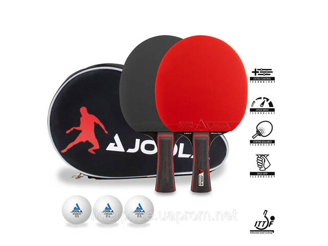 Набір для настільного тенісу Joola Match Pro 2 Bats 3 Balls (53022-1), Оригінал! - Фото 1