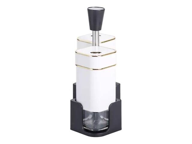 Набір для спецій на підставці 2 баночки для солі та перцю по 120 мл Білий HP-1311 - Фото 4