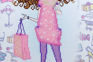 Набір для вишивання бісером 'Маленька мрійниця' красуня часткова викладка дівчина,Чехія 21х34 см