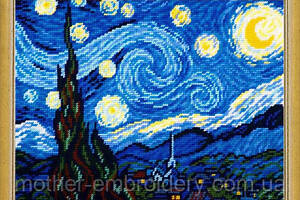 Набор для вышивания крестом Ван Гог 'Звездная ночь' Zweigart Madeira мулине 24х32 см