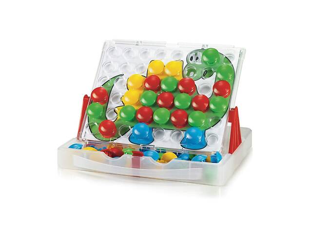 Набір - ДЛЯ ЗАНЯТЬ МОЗАЇКОЮ (кейс, великі фішки (48 шт.) + дошка 27х21, переносний) - Фото 2