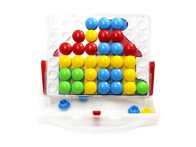 Набір - ДЛЯ ЗАНЯТЬ МОЗАЇКОЮ (кейс, великі фішки (48 шт.) + дошка 27х21, переносний) - Фото 5