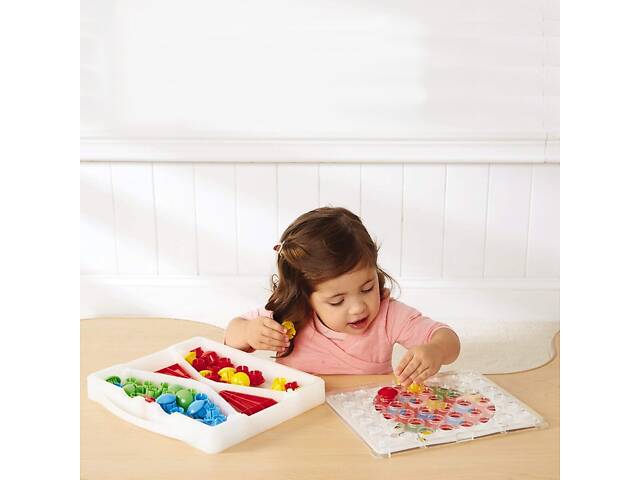 Набір - ДЛЯ ЗАНЯТЬ МОЗАЇКОЮ (кейс, великі фішки (48 шт.) + дошка 27х21, переносний) - Фото 6