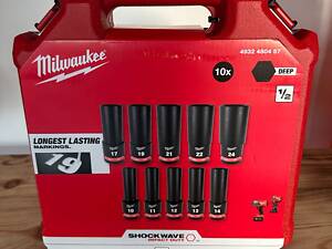 Набір головок 1/2' SKT SHOCKWAVE MILWAUKEE подовжених, 10шт (4932480457)