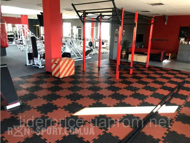 Набір гумового покриття для спортзалу ПАЗЛ, 8 кв. метра, 20 мм товщина. - Фото 2