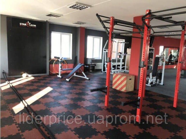 Набір гумового покриття для спортзалу ПАЗЛ, 8 кв. метра, 20 мм товщина. - Фото 3