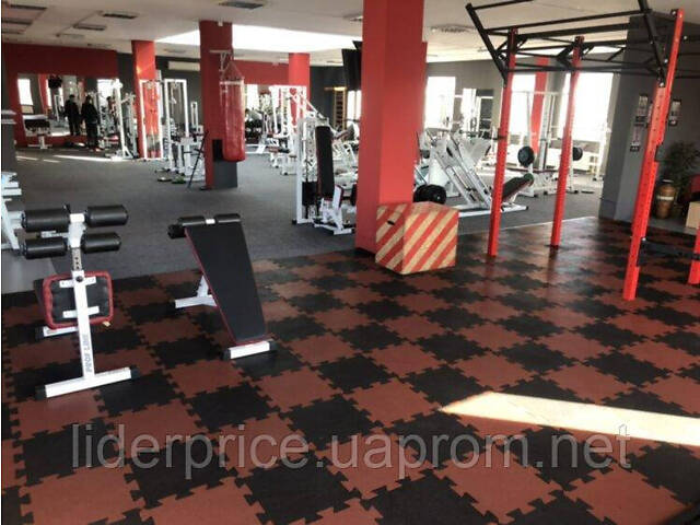 Набір гумового покриття для спортзалу ПАЗЛ, 8 кв. метра, 20 мм товщина. - Фото 1