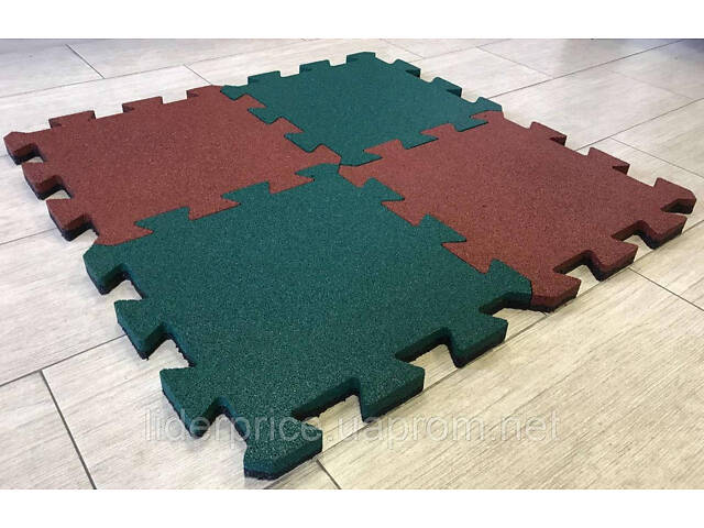 Набір гумового покриття для спортзалу ПАЗЛ, 8 кв. метра, 20 мм товщина. - Фото 4