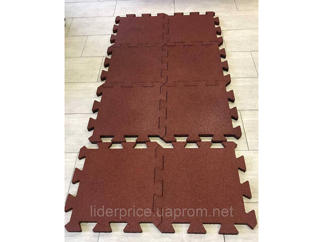 Набір гумового покриття для спортзалу ПАЗЛ, 8 кв. метра, 20 мм товщина. - Фото 6