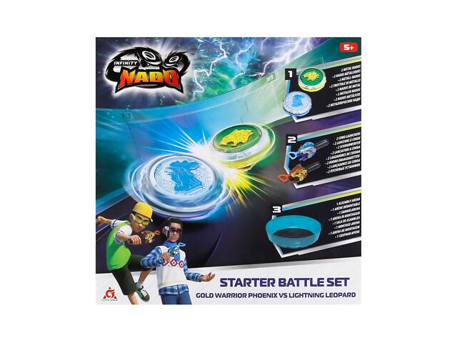 Набір Infinity Nado VI Starter Battle Set Gold Warrior Phoenix vs Lighting Leopard Золотий Воїн Фенікс проти Сліпучого Л - Фото 1