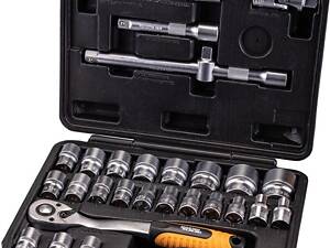 Набір інструментів MASTERTOOL PROFI ½' 32 шт 8-32 мм CrV50BV30 протиударний кейс 78-4032