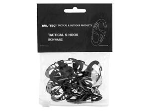 Набір карабінів тактичних Mil-Tec 10шт. Tactical S-hook Black (13458402)