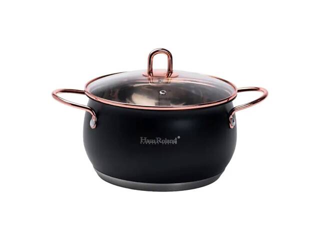 Набір каструль із нержавіючої сталі 2,6 л - 3,6 л - 6,1 л зі скляними кришками HP33525B - Фото 2