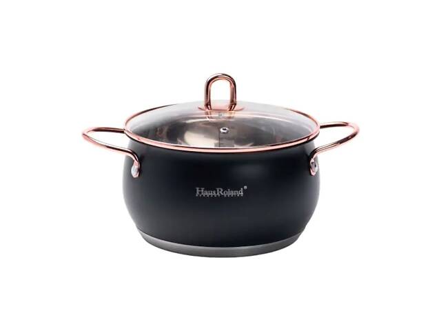 Набір каструль із нержавіючої сталі 2,6 л - 3,6 л - 6,1 л зі скляними кришками HP33525B - Фото 3