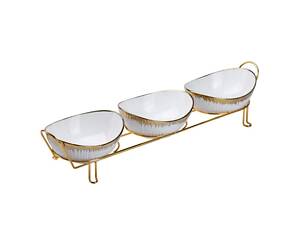 Набір менажниць порцелянових на підставці 3 штуки HP1007