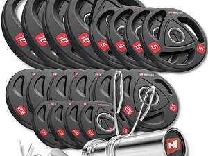 Олимпийский набор Hop-Sport PRO 90кг с W-образным грифом.