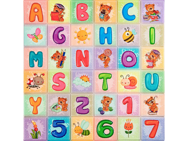 Набір панелей стінових 3D 700х1400х4мм Абетка (2шт) SW-00002352 - Фото 2