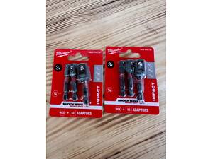 Набор переходников MILWAUKEE с 1/4''HEX на квадраты 1/4', 3/8', 1/2' (3шт) (4932479228)