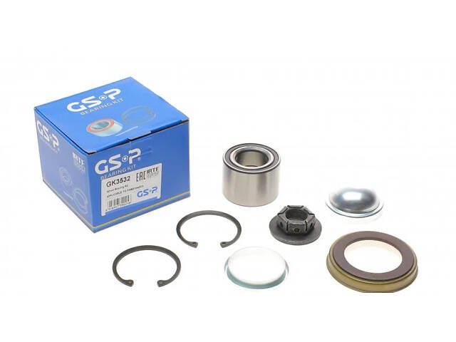 Набор подшипника ступицы колеса GSP GK3532 Ford Focus, Fiesta, Fusion; Mazda 2 1212541, 1212546, 1212547. - Фото 1