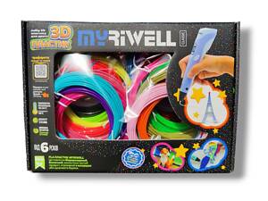 Набор PLA ECO пластик 20 цветов 100 метров нити для 3D ручки ПЛА ЕКО стержни MyRiwell комплект Classic 3Д