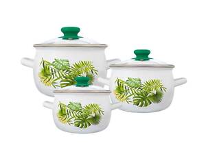 Набор посуды 3 предмета I6928 Монстера (белый) ТМ IDILIA