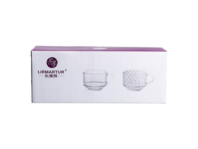 Набір прозорих чашок 6 шт 270 мл скляних для чаю, для кави HP-YH-11 - Фото 5