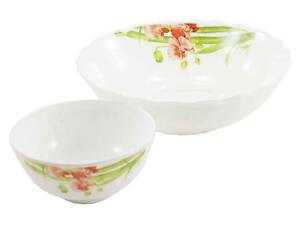 Набір салатників 7шт склокерам. Орхідея BB405 ТМ LUMINES