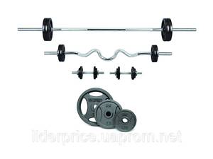 Набор штанга и гантели. Металлические блины + 4 грифа. 50 кг веса.