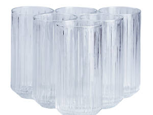 Набор стаканов 6 штук 450 мл стеклянные прозрачные HP517