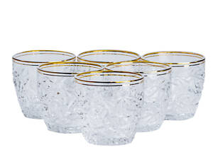 Набір склянок із 6 штук по 300 мл скляний прозорий HP554