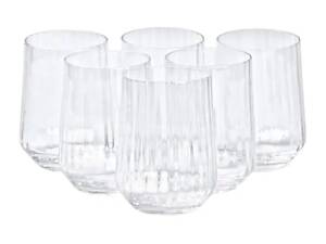 Набор стаканов ребристых 6 штук по 450 мл прозрачный HP98