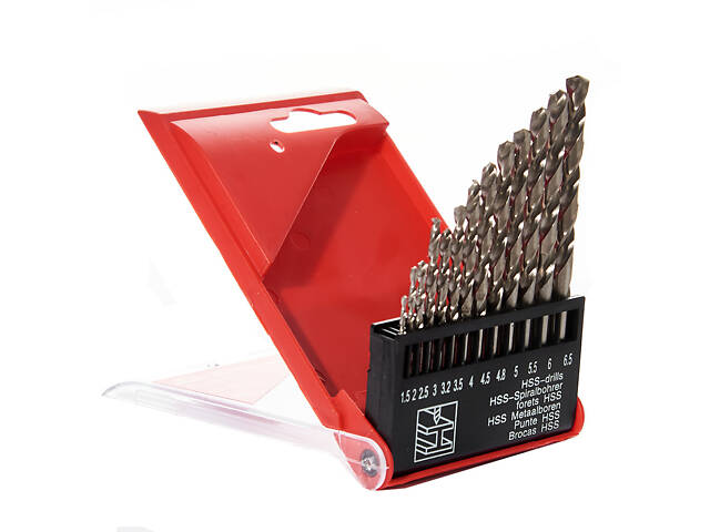 Набір свердл по металу HSS 4341 13 од. 1.5–6.5 мм Vitals Master - Фото 4