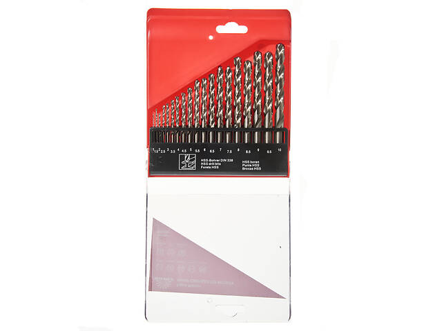 Набір свердл по металу HSS 4341 19 од. 1–10 мм Vitals Master - Фото 2