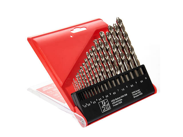 Набір свердл по металу HSS 4341 19 од. 1–10 мм Vitals Master - Фото 3